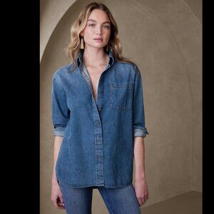 Banana Republic The Oversized Denim Shirt Button Down